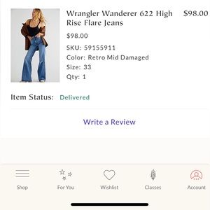 Free People / Wrangler High Rise Flare Jeans